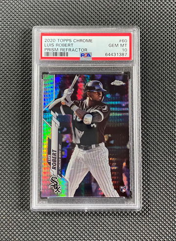 2020 Topps Chrome Luis Robert Prism Refractor Parallel RC ROOKIE #60 PSA 10