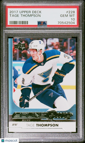 2017 Upper Deck Tage Thompson #228 PSA 10