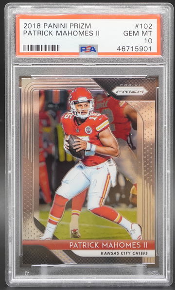 2018 Panini Prizm #102 Patrick Mahomes PSA 10