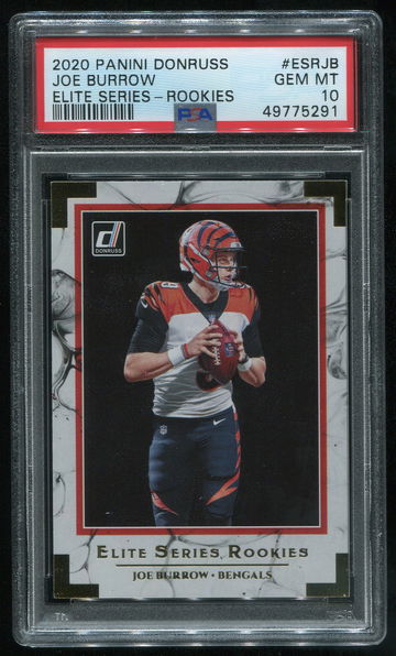 2020 Donruss Joe Burrow Elite Series Rookies PSA 10