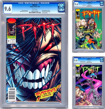 PITT #1-2-3 CGC 9.6-9.6-9.0 ORIGIN & 1ST PITT APP DALE KEOWN & BRIAN HOTTON 1993