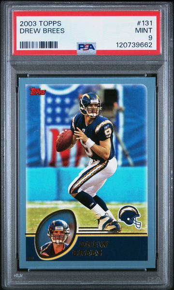 2003 Topps Printing Plates Cyan Drew Brees #131 PSA 9