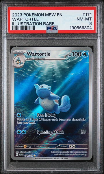 2023 Pokemon Scarlet and Violet 151 Illustration Rare Wartortle #171 PSA 8