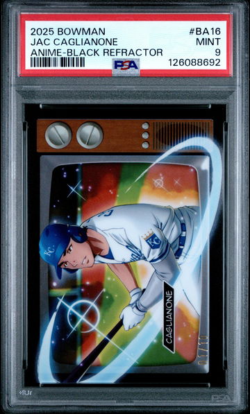 2025 Bowman Anime Black Refractor Jac Caglianone #BA16 PSA 9