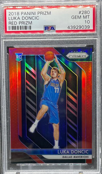 2018 Prizm Luka Doncic Red Prizm /299 PSA 10