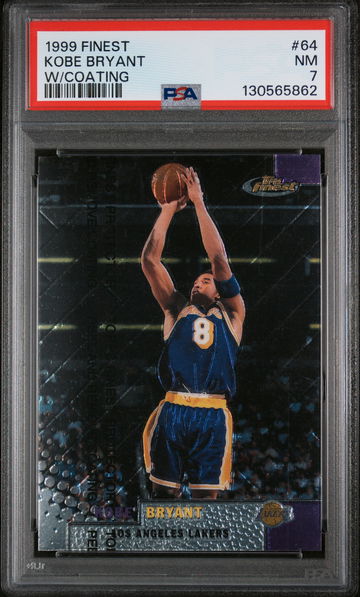 1999 Finest W/Coating Kobe Bryant #64 PSA 7