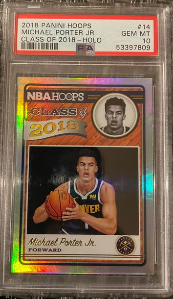 2018 Panini Hoops Michael Porter Jr Class of 2018 Holo Rookie PSA 10
