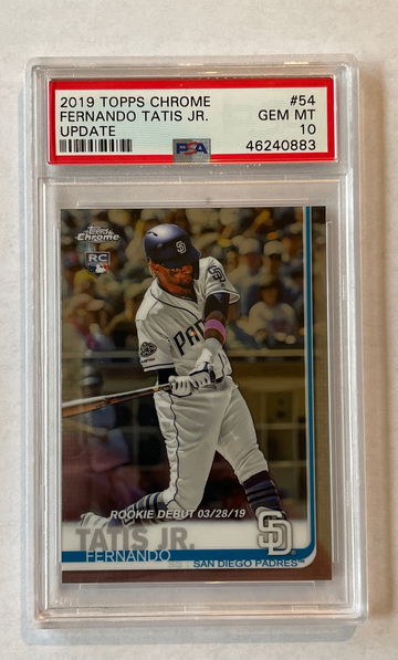 Fernando Tatis Jr. 2019 Topps Chrome Update #54 PSA 10 Gem Mint