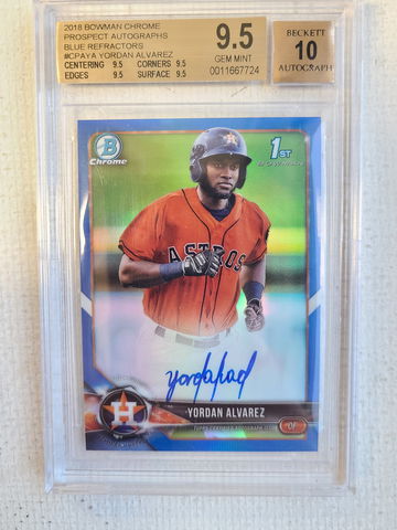 Yordan Alvarez Blue Refractor BGS TG