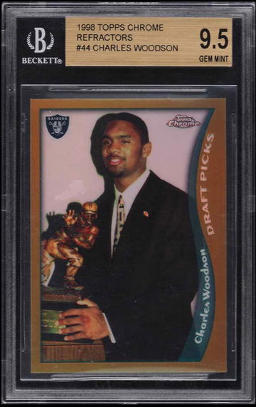 1998 Topps Chrome Refractors #44 Charles Woodson RC BGS 9.5 (10,9.5,9.5,9) 10 Centering!