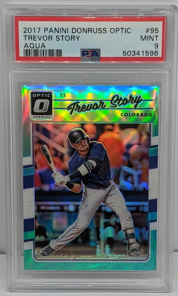 2017 Optic Trevor Story Aqua PSA 9