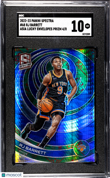 2022 Panini Spectra RJ Barrett #68 Asia Lucky Envelopes Prizm /8 SGC 10