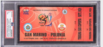 Sep. 10, 2008 Poland vs. San Marino World Cup Qualifiers Full Ticket Robert Lewandowski Debut For Poland PSA VG 3