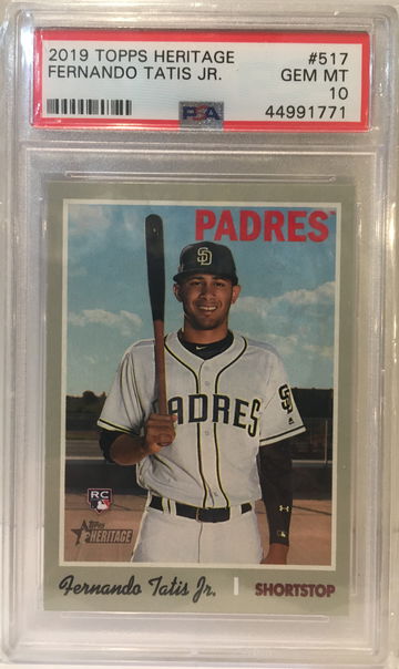 2019 Topps Heritage Fernando Tatis Jr Rookie RC #517 PSA 10 Padres
