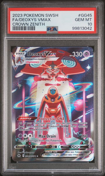 2023 Pokemon Sword and Shield Crown Zenith Galarian Gallery Deoxys Vmax #GG45 PSA 10