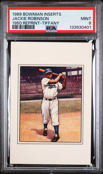 1989 Bowman Inserts 1950 Reprint-Tiffany Jackie Robinson PSA 9