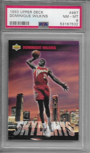 1993 Upper Deck SkyLights Dominique Wilkins PSA 8