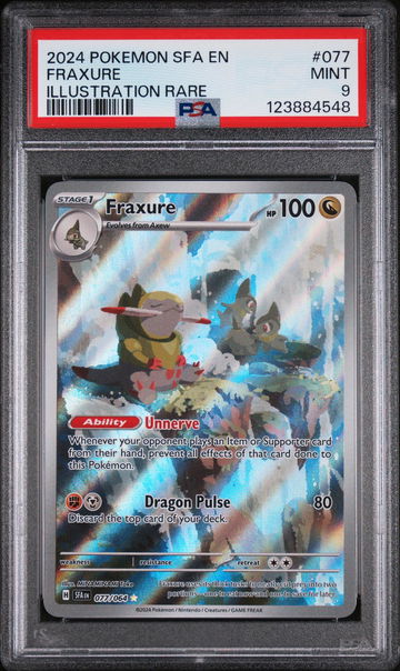 2024 Pokemon Shrouded Fable Illustration Rare Fraxure #77 PSA 9