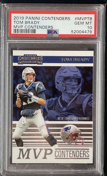 TOM BRADY 2019 PANINI CONTENDERS MVP Football SP Insert PSA 10