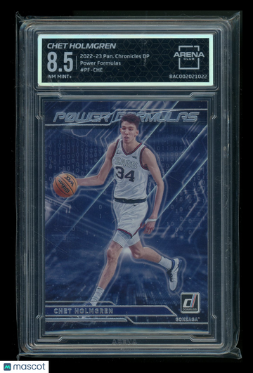 2022-23 Panini Chronicles Draft Picks Power Formulas Chet Holmgren #PF-CHE Arena Club 8.5