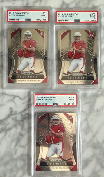 3x Kyler Murray 2019 Prizm PSA 9 