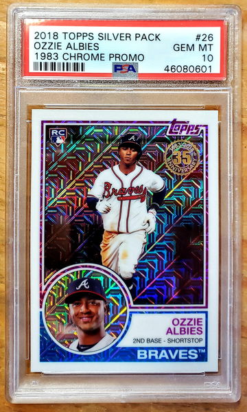 Ozzie Albies 2018 Topps Silver Pack 1983 Chrome Rookie RC PSA 10