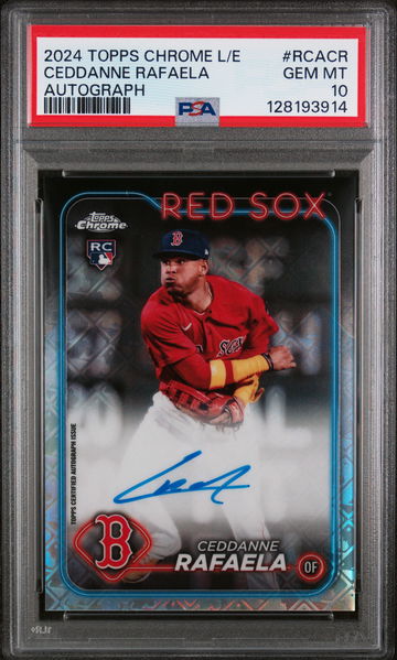 2024 Topps Chrome Logofractor Edition MLB Refractor Chrome Autographs Autograph Ceddanne Rafaela #RCACR PSA 10
