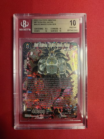 2022 Dragonball Super Fighters Ambition SCR Evil Saiyan Malice Made Flesh Pristine 10 