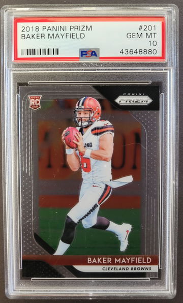 2018 Panini Prizm Baker Mayfield PSA 10 Rookie Card RC 