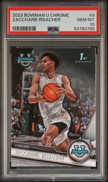 2023 Topps Bowman U Chrome Zaccharie Risacher #9 1st Bowman PSA 10