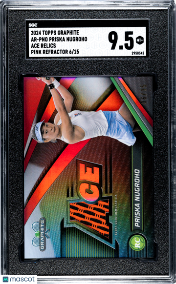 2024 Topps Graphite Priska Nugroho #AR-PNO Ace Relics Pink Refractor SGC 9.5