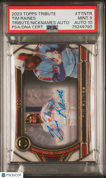 2023 Topps Tribute Tribute To Nicknames Autograph Tim Raines #TTNTR Astro PSA 9 Auto 10