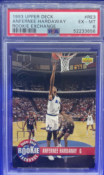 1993 UPPER DECK ANFERNEE HARDAWAY ROOKIE EXCHANGE #RE3 PSA 6 EX-MT PENNY POP 2