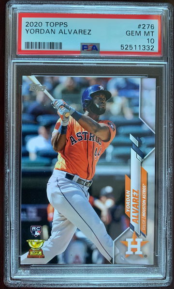 2020 Topps Yordan Alvarez PSA 10 Gem Mint