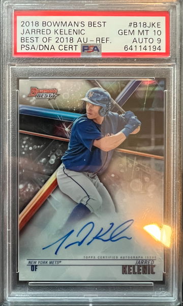 2018 Bowman's Best Jarred Kelenic Best of 2018 Auto Refractor #B18JKE PSA 10