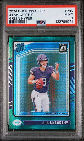 2024 Donruss Optic #235 JJ McCarthy Rated Rookie PSA 9