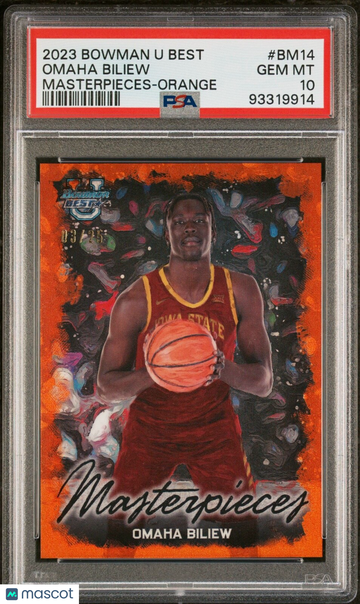 2023 Bowman Omaha Biliew #BM14 Orange Parallel/Variety Rookie PSA 10