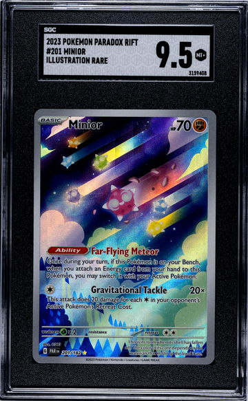 2023 Pokemon Paradox Rift Illustration Rare Minior #201 SGC 9.5