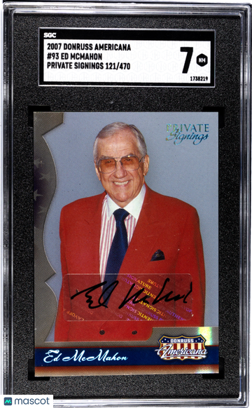 2007 Donruss Americana Ed Mcmahon #93 SGC 7