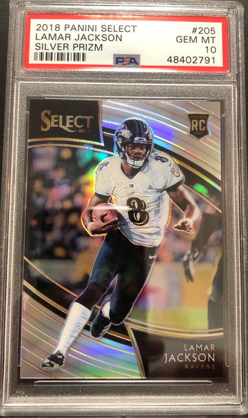 2018 Select Lamar Jackson Field Level silver (from HKG 14-21 days shipping)