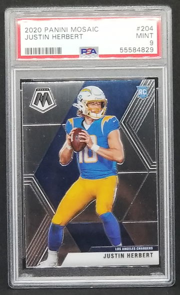 2020 Mosaic Rookie Justin Herbert PSA 9 RC