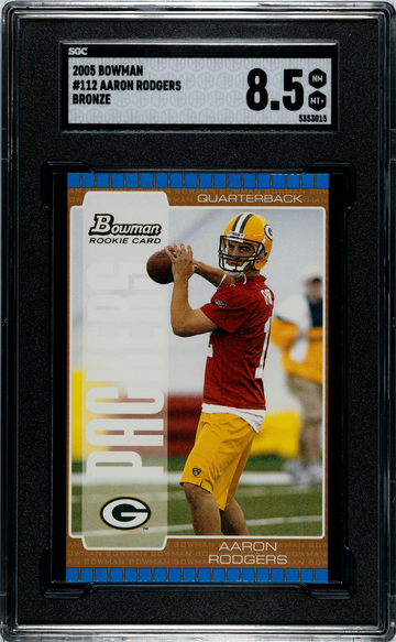 2005 Bowman #112 Aaron Rodgers Bronze SGC 8.5