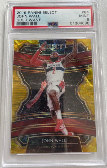 2019 Panini Select John Wall Gold Wave SP PSA 9 POP 2