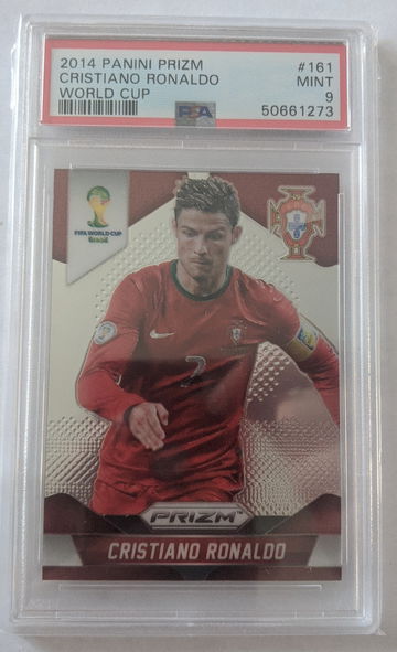 2014 Panini Prizm World Cup #161 Cristiano Ronaldo PSA 9 (Ships UPS from Canada)