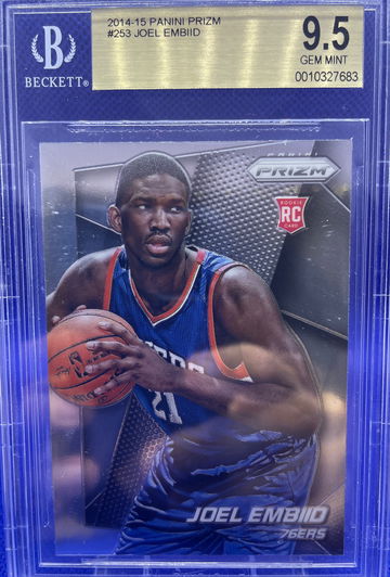 2014-2015 Panini Prizm Joel Embiid Rookie RC  #253 BGS 9.5 Gem Mint 76ers