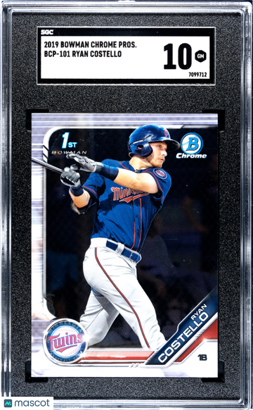 2019 Bowman Chrome Draft Ryan Costello #BCP-101 SGC 10