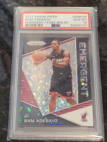 2017 Bam Adebayo Prizm Emergent Fast Break Refractor PSA 10