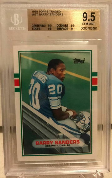 1989 Topps Traded Barry Sanders #83T BGS 9.5