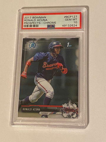 2017 Bowman Chrome Ronald Acuna PSA 10