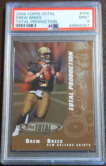 2006 Topps Total, Total Production, #TP6, Drew Brees, PSA 9